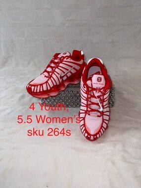 Nike Shox TL (GS) 4 youth Sneakers Pink- Habanero Red- White/ Rose NWT